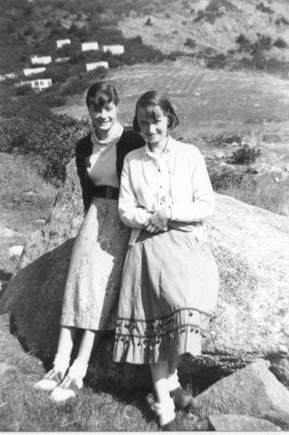 299: l-r Teresa Kerrivan and Nell Ennis. (circa 1956) [courtesy of Lorna Richardson]  - Teresa daughter of Peter Kerrivan &amp;amp; Cecilia Cheeseman; Nell daughter of Vincent Ennis &amp;amp; Mary Carroll